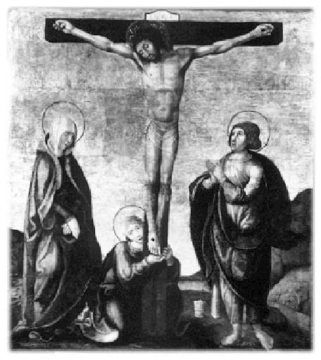 Le Christ en croix entre la Vierge, saint Jean et sainte Madeleine