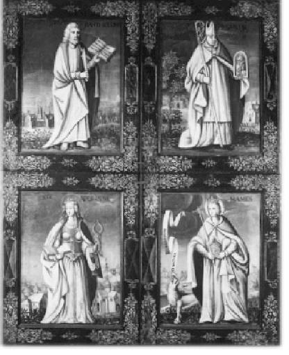 Offrande de Joachim, Mariage de la Vierge, Annonciation aux bergers, présentation de la Vierge au temple