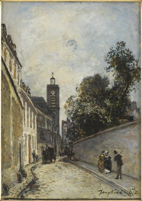 LA RUE DE L'ABBE-DE-L'EPEE ET L'EGLISE SAINT-JACQUES-DU-HAUT-PAS A PARIS