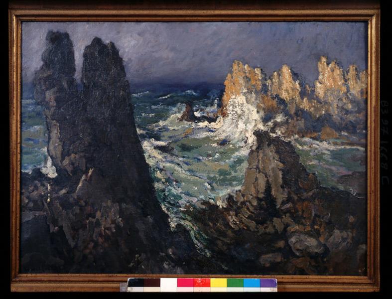 LES ROCHERS DE CREAC'H ; TEMPETE A LA POINTE DE PERN