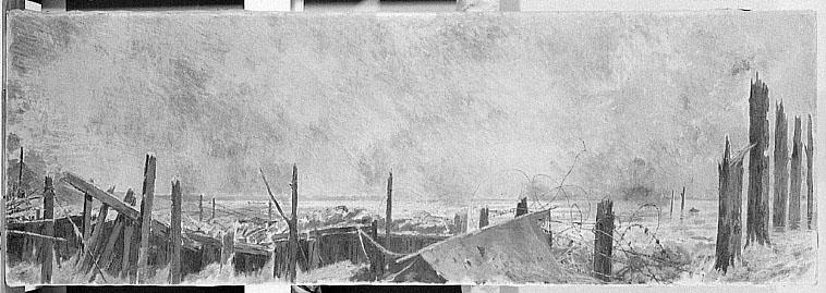 Paysage de la première guerre mondiale ; Le Front