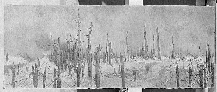 Paysage de la première guerre mondiale ; Le Front