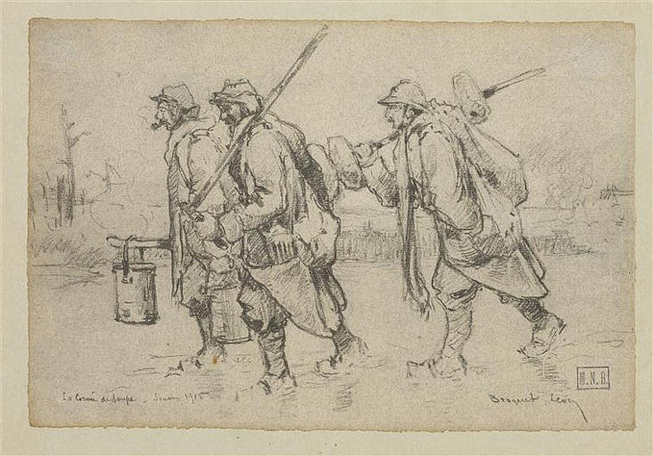 La corvée de soupe, Souain 1915