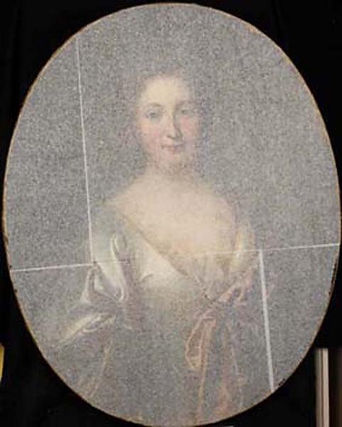 PORTRAIT DE JEUNE FEMME VETUE DE SATIN BLANC