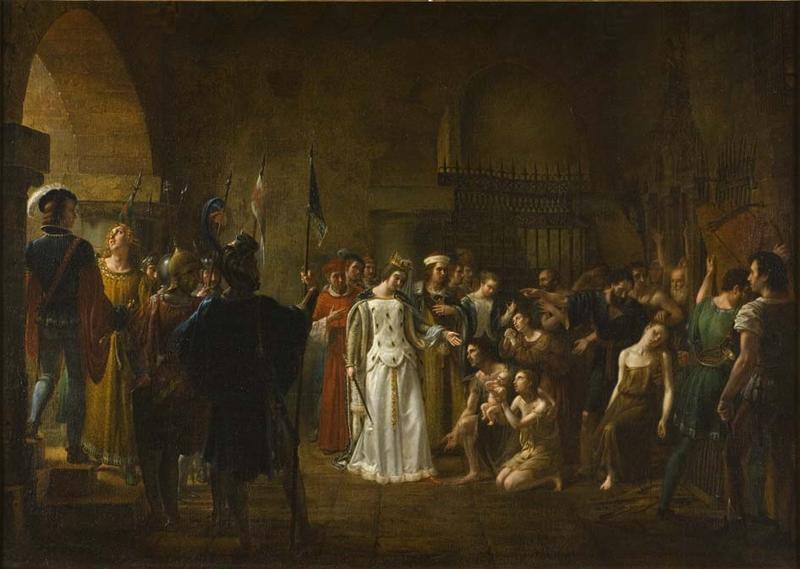 LA REINE BLANCHE DE CASTILLE DELIVRANT LES PRISONNIERS