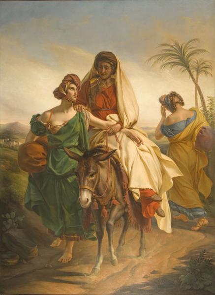 SCENE TIREE DE LA BIBLE (RUTH ET NOEMI) ; NOEMI QUITTE LA TERRE DE MOAB