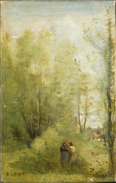 PAYSAGE AVEC DEUX PERSONNAGES