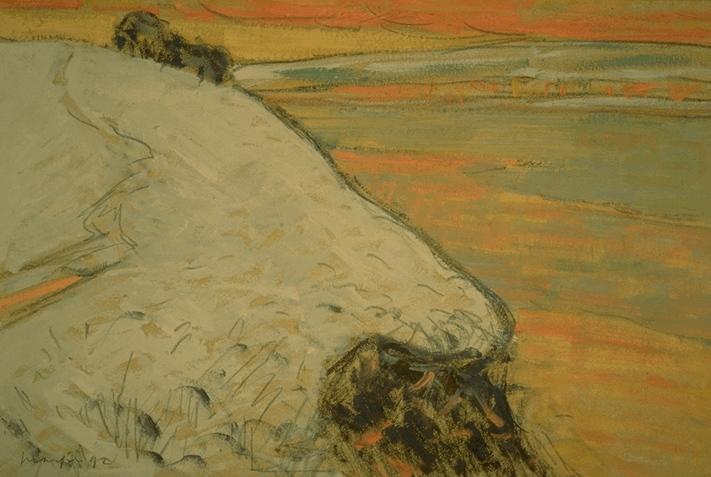 Pont-Aven, ciel rouge