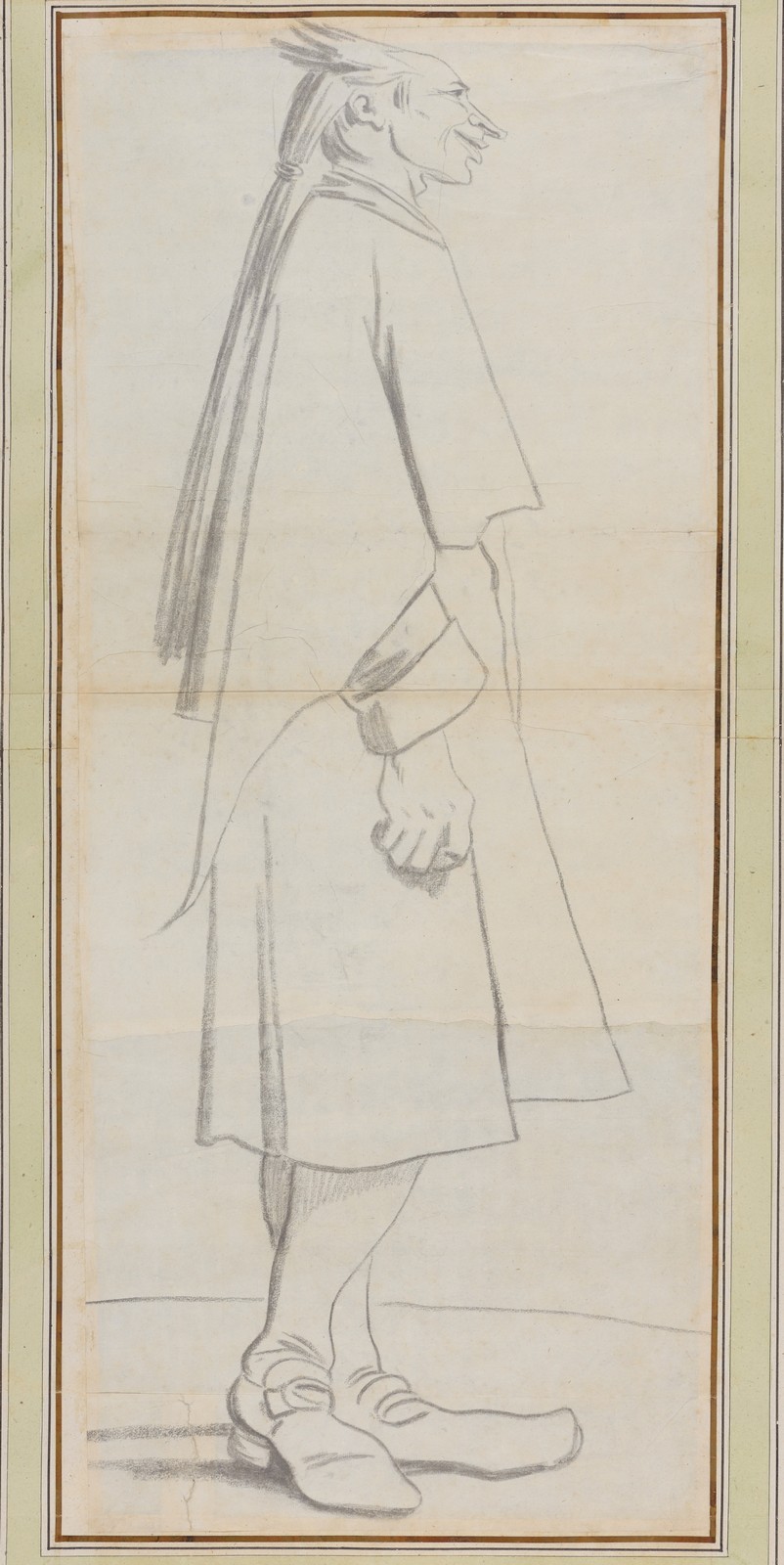 Caricature de Gentilhomme à la queue de cheval