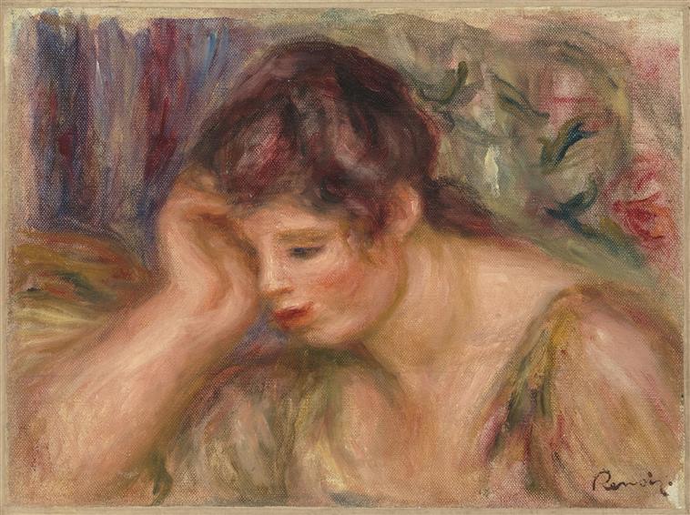 Femme accoudée