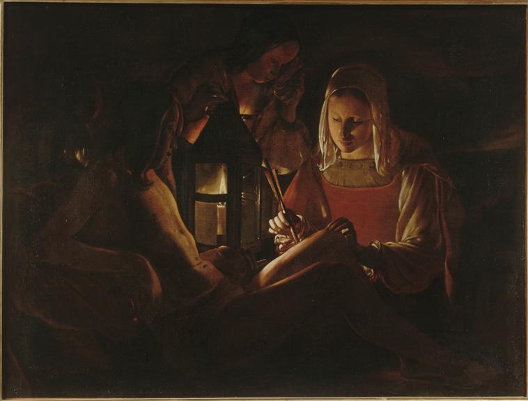 Saint Sébastien soigné par Irène à la lanterne