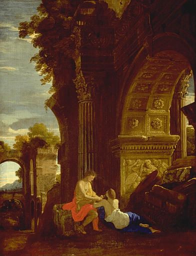 PAYSAGE AUX RUINES ANTIQUES