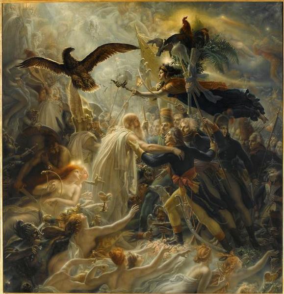 Apothéose des héros français morts pour la patrie pendant la guerre de la liberté ; hommage offert à Napoléon Bonaparte