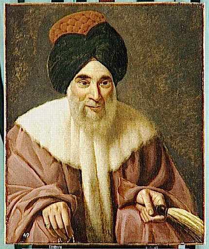 Portrait du cheikh Aboul-Anouar Al-Sadate, vice- président du Diwan du Caire (? - après1817)