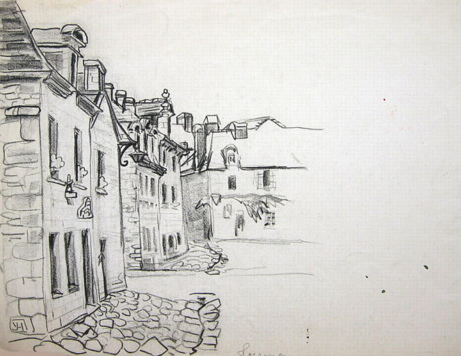 Locronan : maisons de la place [titre attribué]