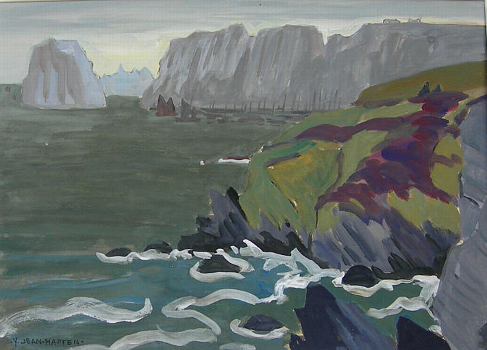 Les Tas de Pois : une flottille au pied des falaises [titre attribué]