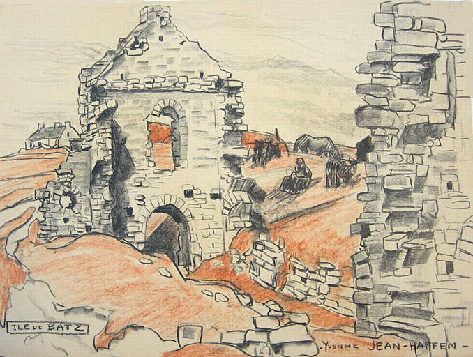 L'île de Batz : chapelle en ruines [titre attribué]