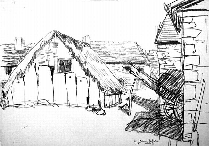 Les ardoises monolithes - les bâtiments de ferme [titre attribué]