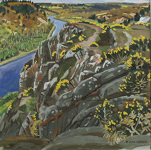 Fleurs et granit [titre attribué]