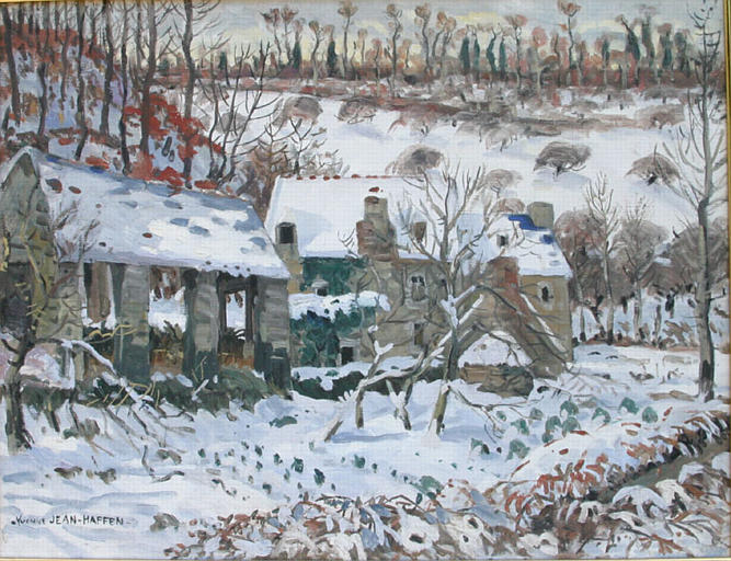 Neige dans la vallée de l'Argentel en 1940 [titre attribué]