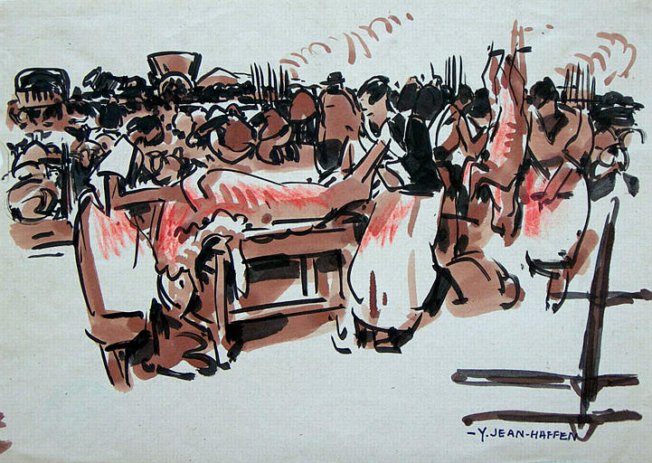 Découpe du mouton (version brun-rosé) [titre attribué]