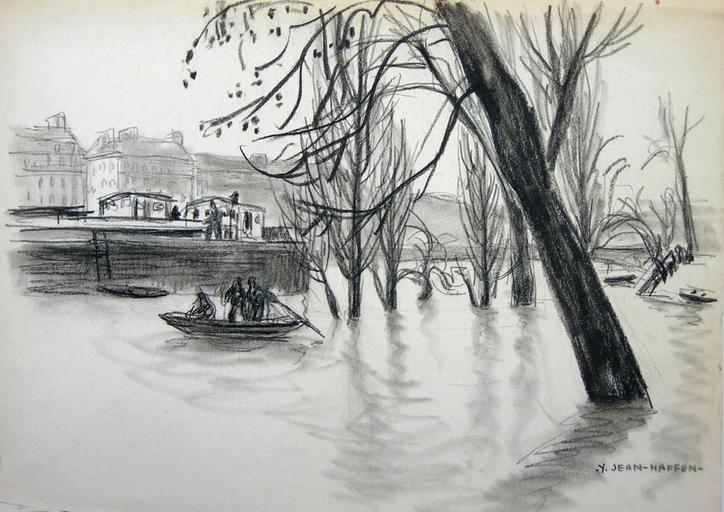 Les quais inondés [titre attribué]