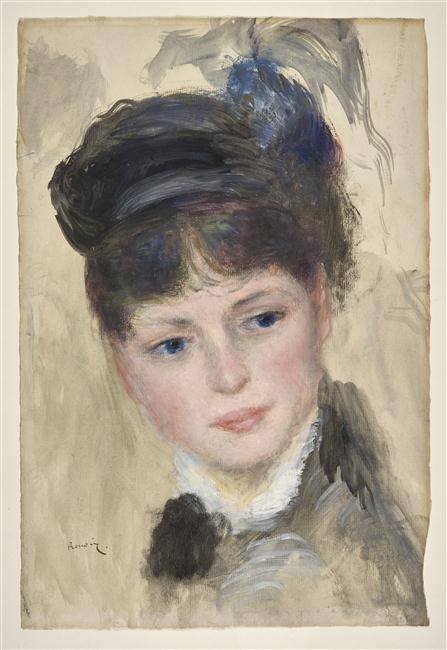 JEUNE FEMME AU CHAPEAU NOIR
