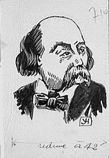 Portrait de Gustave Flaubert (copie gravure ancienne) [titre attribué]