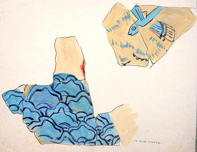 Fragments de fresque (étude) [titre attribué]