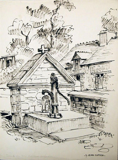 Trévé : fontaine transformée [titre attribué]