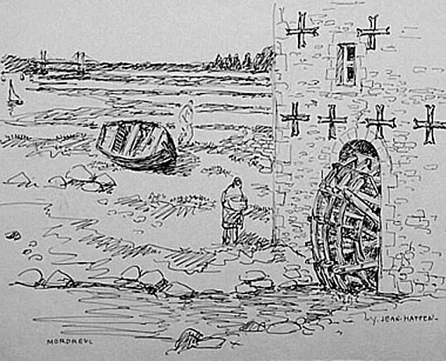 Moulin de Mordreuc et le pont St Hubert [titre attribué]