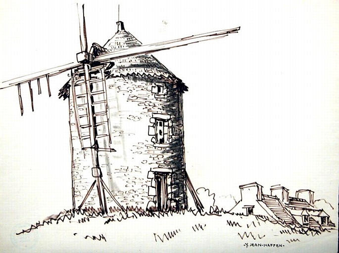 Moulin de Lancieux et la maison du meunier [titre attribué]