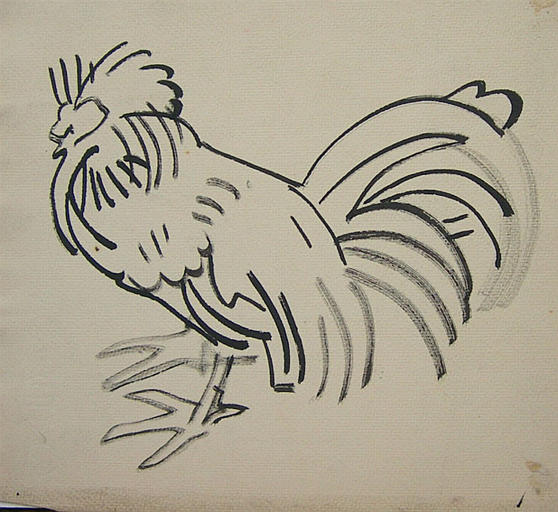 Etude de coq [titre attribué]