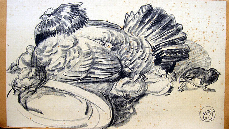 Une mère poule (étude) [titre attribué]