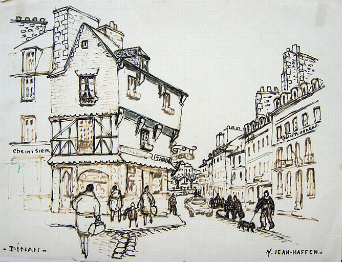 Maison à pans de bois 20 rue de la Ferronnerie (esquisse) [titre attribué]