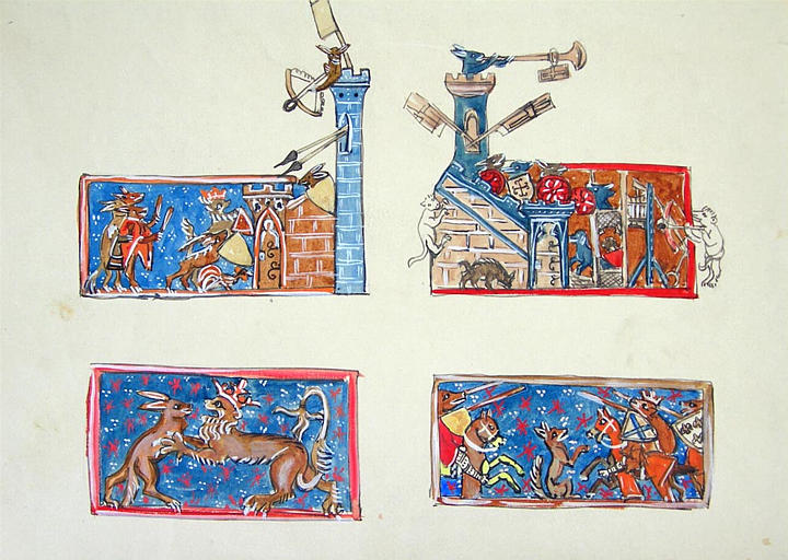 Roman de Renart : copie de miniatures [titre attribué]