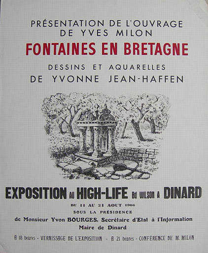 Dinard High-Life:Fontaines en Bretagne 1966 (exposition Yvonne Jean-Haffen) [titre attribué]