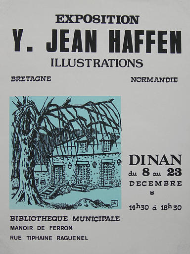 DINAN ; Bibliothèque Municipale ; Bretagne-Normandie ; Du 8 au 23 décembre. (exposition Yvonne Jean-Haffen) [titre attribué]