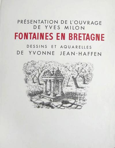Fontaines en Bretagne (exposition Yvonne Jean-Haffen) [titre attribué]