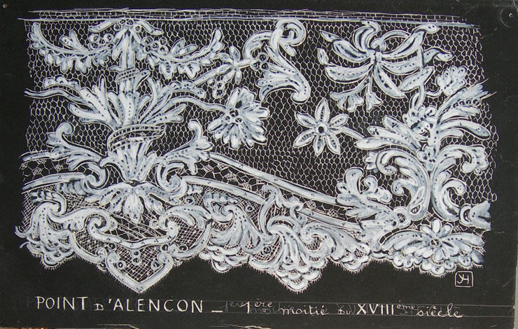 Motifs de dentelles normandes [titre attribué]