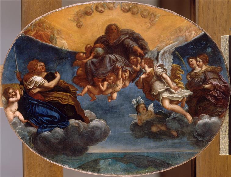 Le Père éternel et l'ange Gabriel