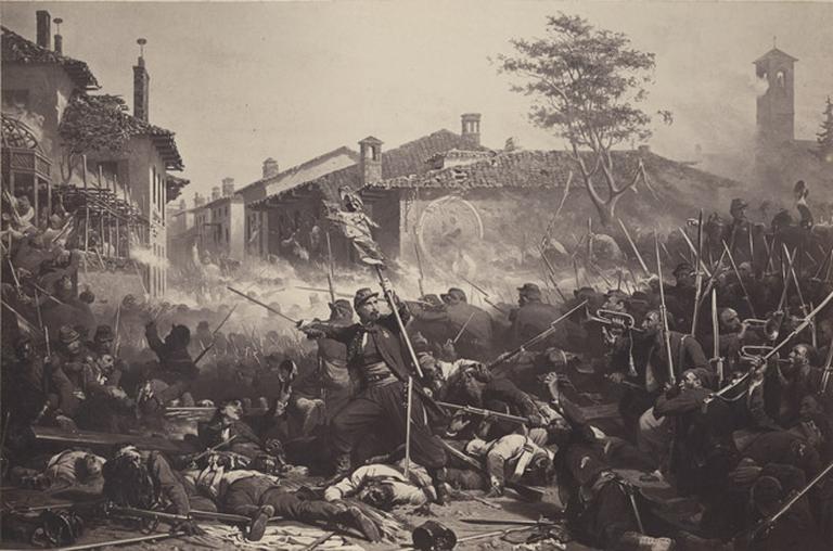 Reproduction du tableau de Yvon, Magenta (4 juin 1859)