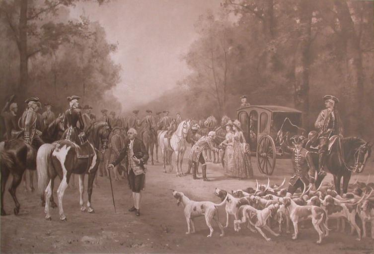 A. de Clermont-Gallerande. Une chasse de l'équipage de Conti. Les honneurs sont faits à une princesse d'Orléans