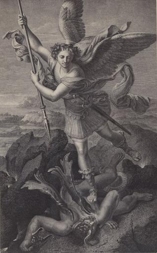 Reproduction de L'Archange Saint-Michel peint par Raphaêl