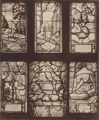 Vitraux : six scènes de l'histoire de Psyché