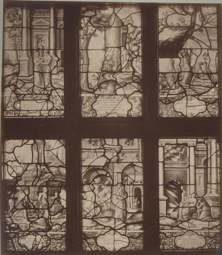 Vitraux : six scènes de l'histoire de Psyché