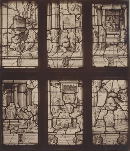 Vitraux : six scènes de l'histoire de Psyché