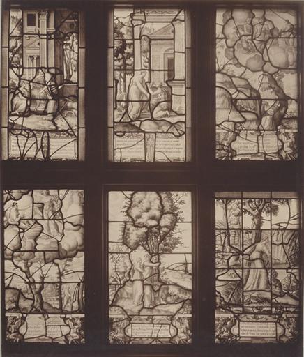 Vitraux : six scènes de l'histoire de Psyché