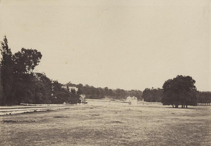 La pelouse : vue prise du Manège