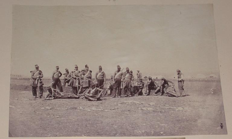 Scène de camp pendant la guerre de Crimée.1855